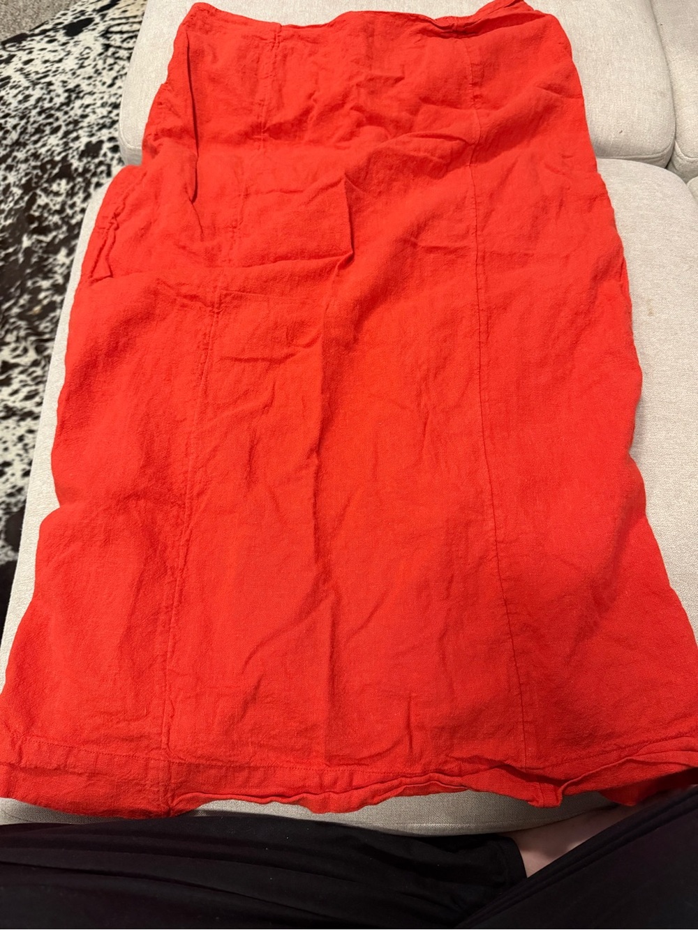 Free People Vibrant Red Maxi Skirt